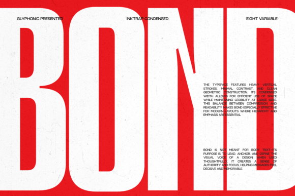 Bond and Bond – Inktrap Condensed: Sharp, Modern & Ready to Work