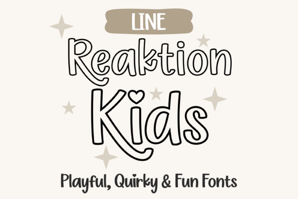 Reaktion Kids Line: The Playful Outline Font for Creative Projects